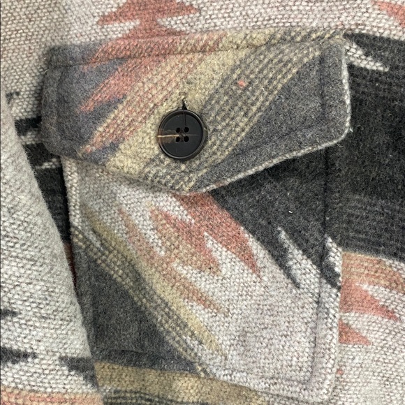 NWT River Trail Woven Flannel Shacket In Aztec Pink - Picture 3 of 11